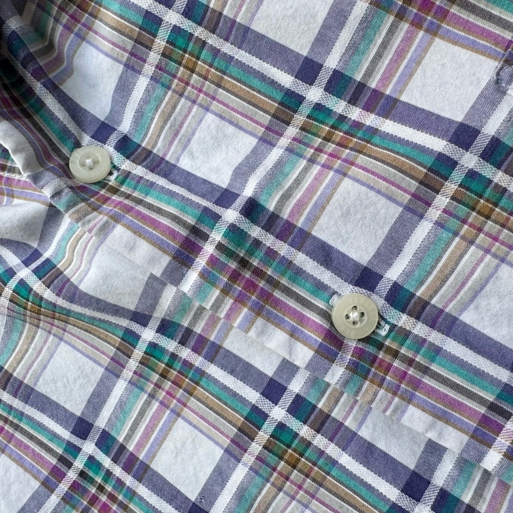 Alan Flusser Mens Plaid Button Down Shirt - Picture 5 of 5